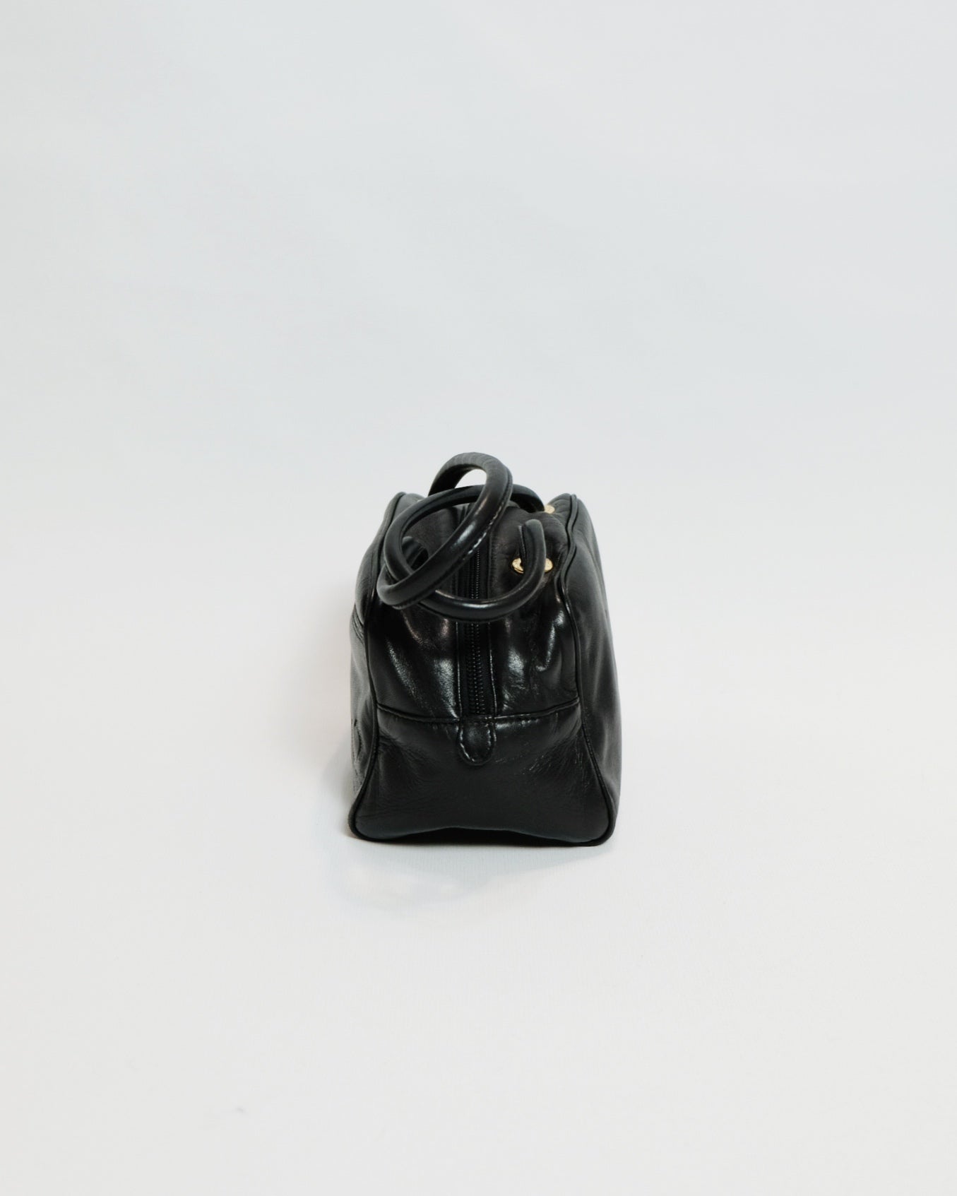 Loewe Mini Nappa Black Leather Bowling Bag