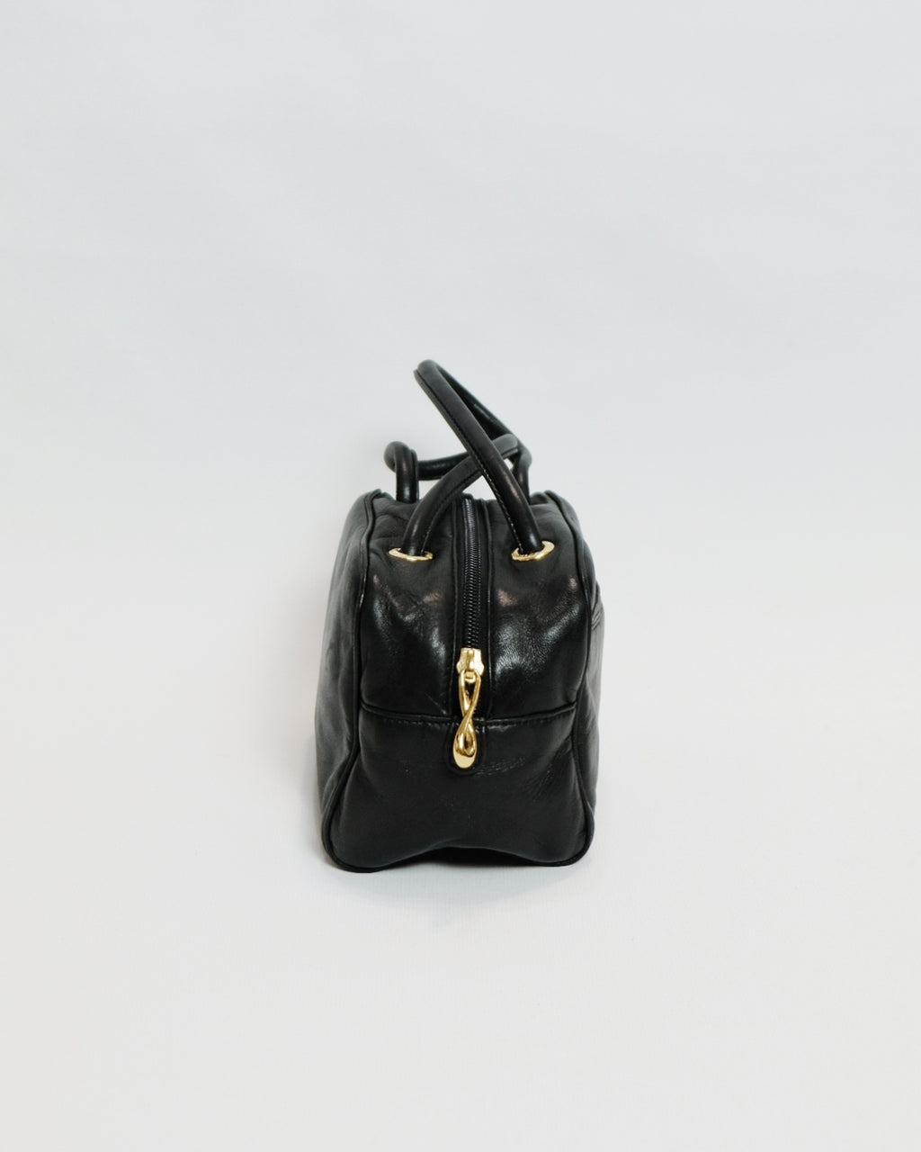 Loewe Mini Nappa Black Leather Bowling Bag