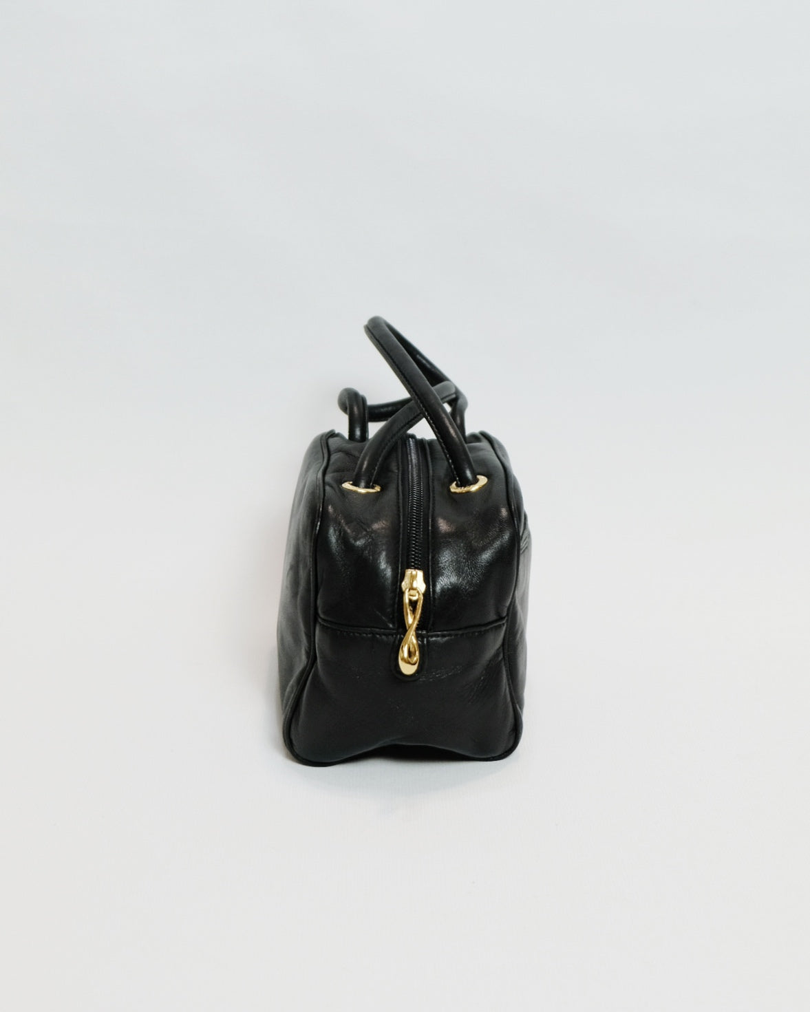 Loewe Mini Nappa Black Leather Bowling Bag